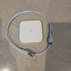 White Square Card Reader with Cable